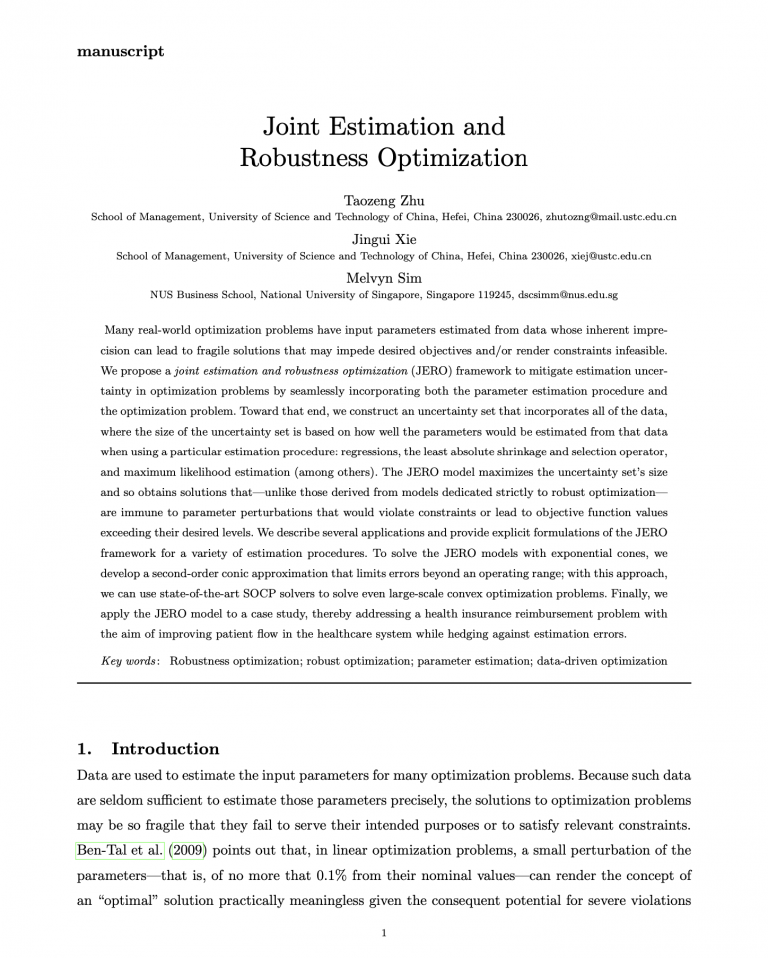 Publications by IORA IORA Institute of Operations