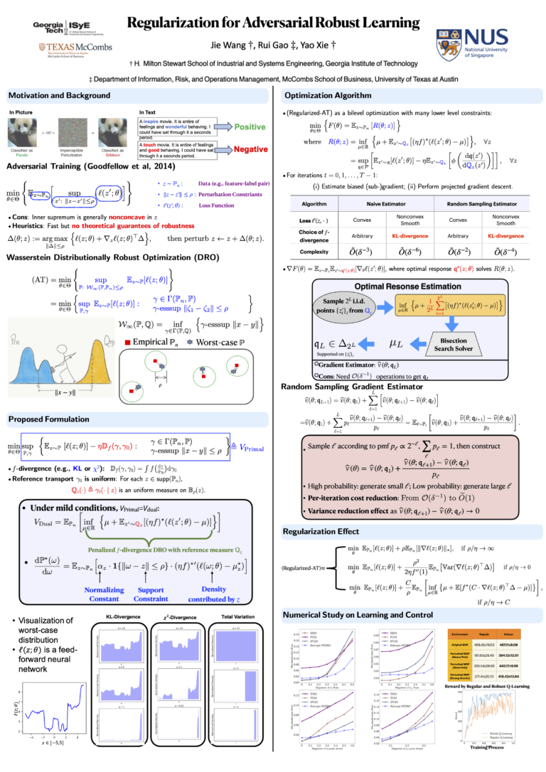 Regularization for Adverserial Robust Learning