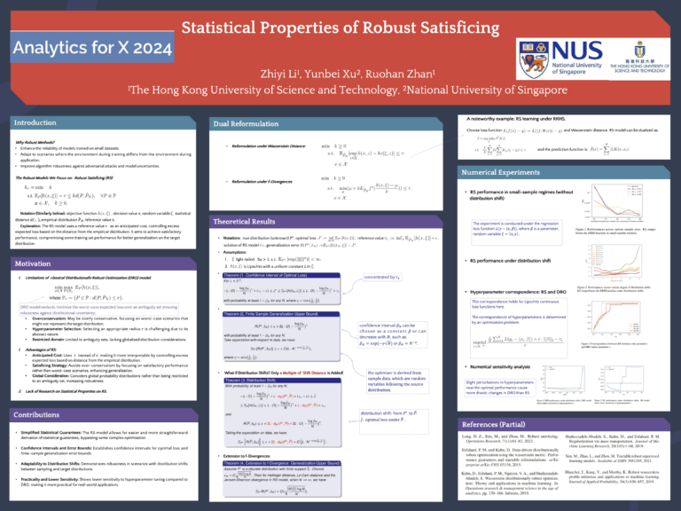 Statistical Properties of Robust Satisficing