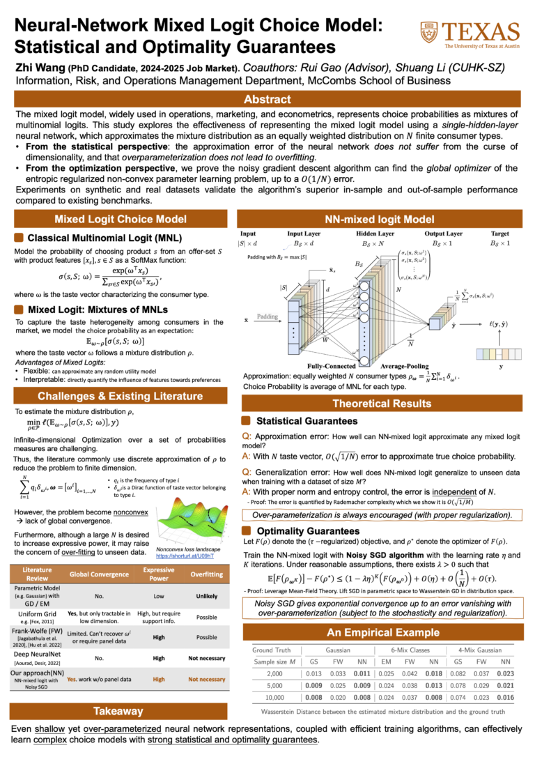 Neural-Network Mixed Logit Choice Model: Statistical and Optimality Guarantees