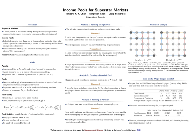 Income Pools for Superstar Markets